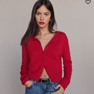 Reformation Clara Cashmere Crew Cardigan